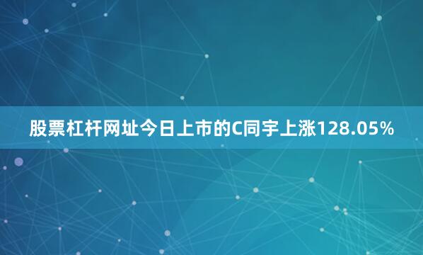 股票杠杆网址今日上市的C同宇上涨128.05%